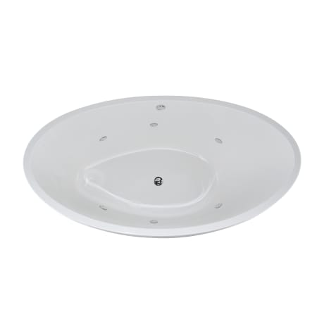 Hydrosystems Carli 66" Drop In Acrylic Air / Whirlpool Tub with Center Drain, Drain Assembly, and Overflow White