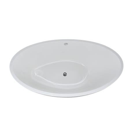 Hydrosystems Carli 66" Drop In Acrylic Air Tub with Center Drain, Drain Assembly, and Overflow White