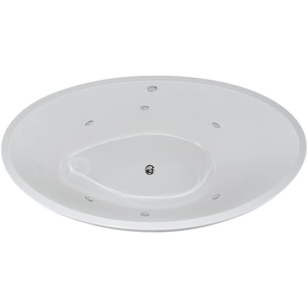 Hydrosystems Carli 66" Drop In Acrylic Whirlpool Tub with Center Drain, Drain Assembly, and Overflow White