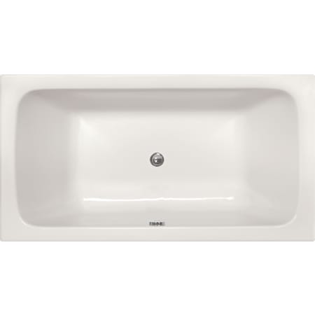 Hydrosystems Carrera 72" Drop In Hydroluxe SS Air Tub with Center Drain, Drain Assembly, and Overflow Matte White