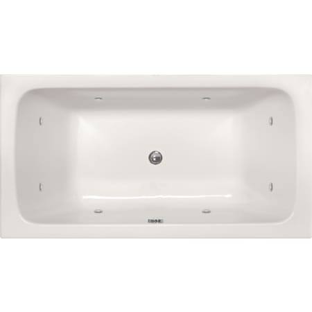 Hydrosystems Carrera 72" Drop In Hydroluxe SS Whirlpool Tub with Center Drain, Drain Assembly, and Overflow Matte White