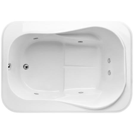 Hydrosystems Cassi 60" Drop In Acrylic Whirlpool Tub with Reversible Drain, Drain Assembly, and Overflow White