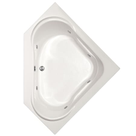 Hydrosystems Clarissa 55" Drop In Acrylic Whirlpool Tub with Center Drain, Drain Assembly, and Overflow White