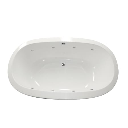 Hydrosystems Corazon 74" Drop In Hydroluxe SS Air / Whirlpool Tub with Center Drain, Drain Assembly, and Overflow Matte White