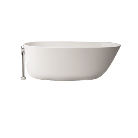 Hydrosystems Daniela 58" Free Standing Hydroluxe SS Soaking Tub with Reversible Drain, Drain Assembly, and Overflow Matte White