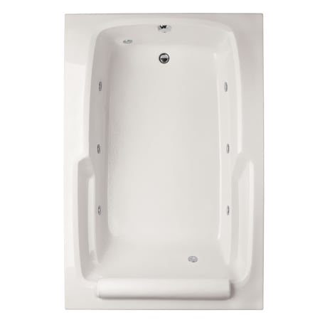 Hydrosystems Duo 72" Drop In Acrylic Whirlpool Tub with Reversible Drain, Drain Assembly, and Overflow White