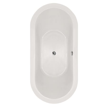 Hydrosystems Elle 72" Drop In Acrylic Soaking Tub with Center Drain, Drain Assembly, and Overflow White