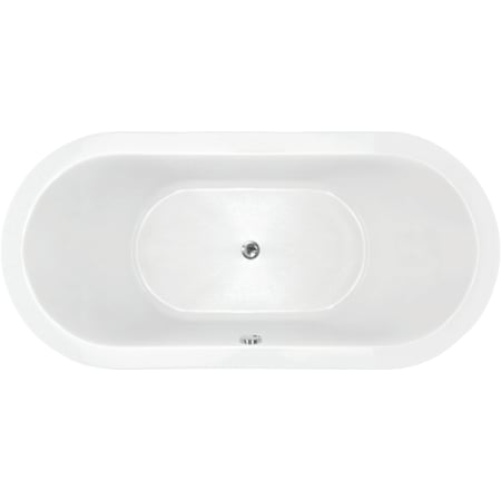 Hydrosystems Emerald 72" Drop In Hydroluxe SS Air Tub with Center Drain, Drain Assembly, and Overflow Matte White