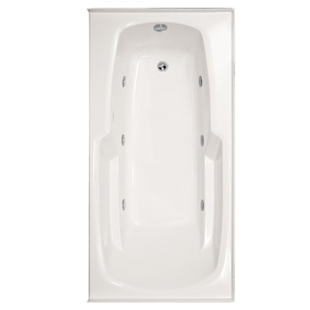 Hydrosystems Entre 60" Drop In Gel Coat Air / Whirlpool Tub with Left Drain, Drain Assembly, and Overflow White