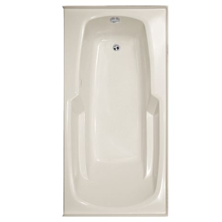 Hydrosystems Entre 60" Drop In Gel Coat Whirlpool Tub with Left Drain, Drain Assembly, and Overflow White
