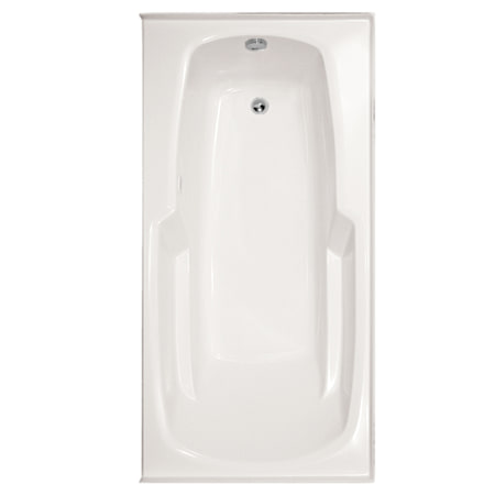 Hydrosystems Entre 60" Drop In Gel Coat Air Tub with Right Drain, Drain Assembly, and Overflow White