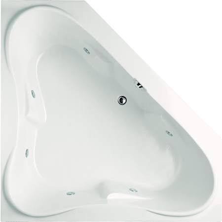 Hydrosystems Erica 60" Drop In Acrylic Air / Whirlpool Tub with Center Drain, Drain Assembly, and Overflow White