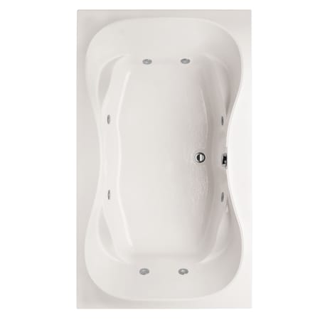 Hydrosystems Evansport 60" Drop In Acrylic Air Tub with Center Drain, Drain Assembly, and Overflow White