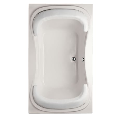 Hydrosystems Fantasy 72" Drop In Acrylic Soaking Tub with Center Drain, Drain Assembly, and Overflow White