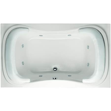 Hydrosystems Fantasy 72" Drop In Acrylic Whirlpool Tub with Center Drain, Drain Assembly, and Overflow White
