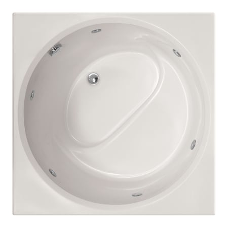 Hydrosystems Fuji 40" Drop In Gel Coat Air / Whirlpool Tub with Center Drain, Drain Assembly, and Overflow White