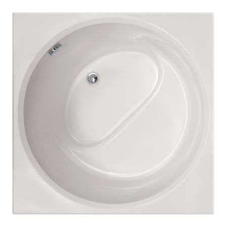 Hydrosystems Fuji 40" Drop In Gel Coat Soaking Tub with Center Drain, Drain Assembly, and Overflow White