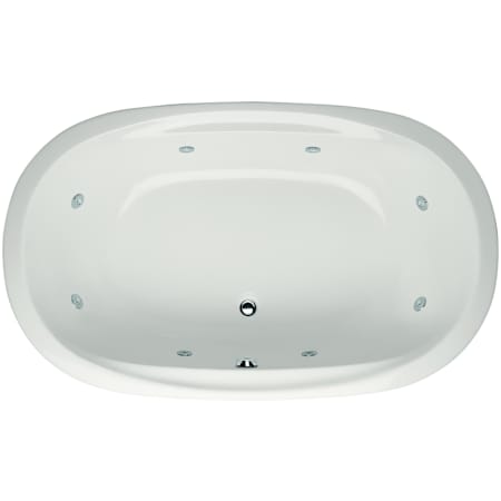 Hydrosystems Galaxie 74" Drop In Acrylic Whirlpool Tub with Center Drain, Drain Assembly, and Overflow White