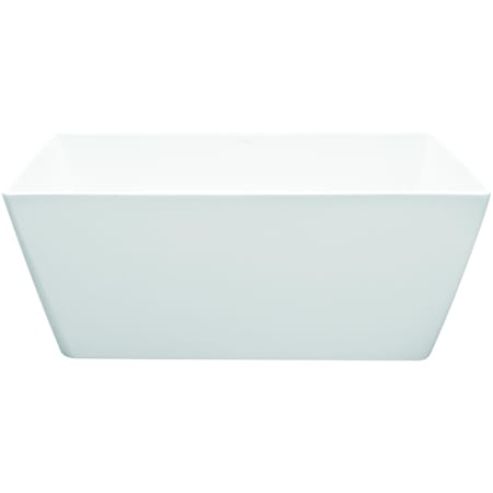 Hydrosystems Garnet 54" Free Standing Hydroluxe SS Soaking Tub with Center Drain, Drain Assembly, and Overflow Matte White