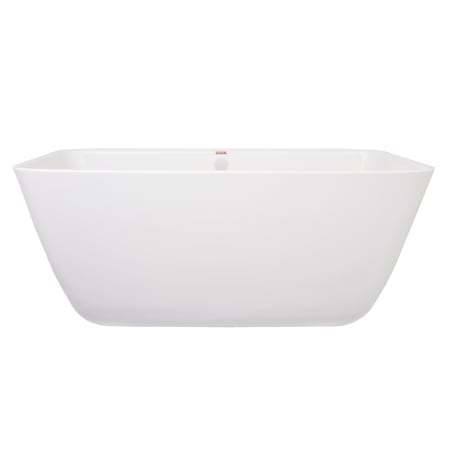 Hydrosystems Garnet 54" Free Standing Hydroluxe SS Soaking Tub with Center Drain, Drain Assembly, and Overflow Matte White