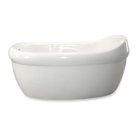 Hydrosystems Jacqueline 66" Free Standing Acrylic Soaking Tub with Center Drain, Drain Assembly, and Overflow White