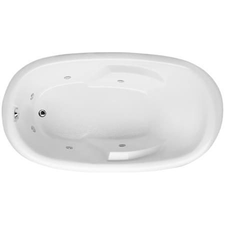 Hydrosystems Jacqueline 66" Free Standing Acrylic Whirlpool Tub with Reversible Drain, Drain Assembly, and Overflow White