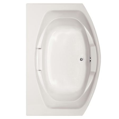 Hydrosystems Jessica 60" Three Wall Alcove Acrylic Air Tub with Center Drain, Drain Assembly, and Overflow White