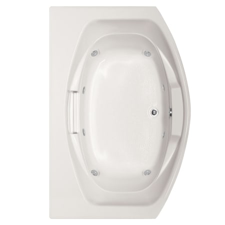 Hydrosystems Jessica 60" Three Wall Alcove Acrylic Whirlpool Tub with Center Drain, Drain Assembly, and Overflow White