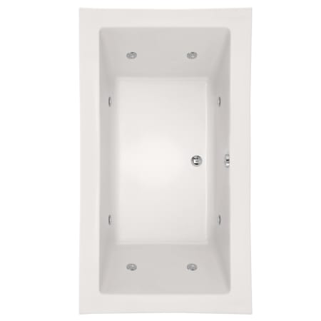 Hydrosystems Kayla 74" Drop In Acrylic Whirlpool Tub with Center Drain, Drain Assembly, and Overflow White