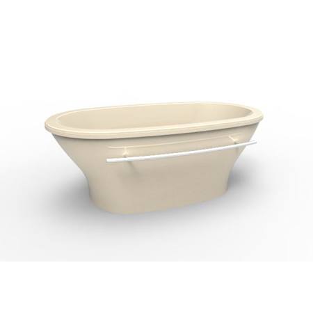 Hydrosystems Kellie 70" Free Standing Acrylic Air Tub with Center Drain, Drain Assembly, and Overflow White
