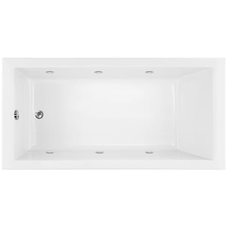 Hydrosystems Lacey 72" Drop In Acrylic Air / Whirlpool Tub with Reversible Drain, Drain Assembly, and Overflow White