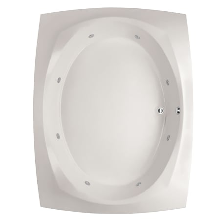 Hydrosystems Largo 82" Drop In Gel Coat Air / Whirlpool Tub with Center Drain, Drain Assembly, and Overflow White
