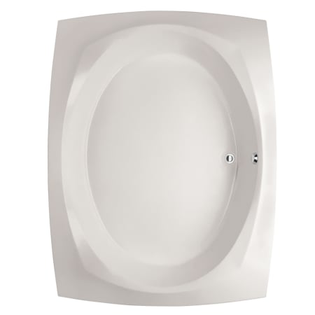 Hydrosystems Largo 82" Drop In Gel Coat Air Tub with Center Drain, Drain Assembly, and Overflow White