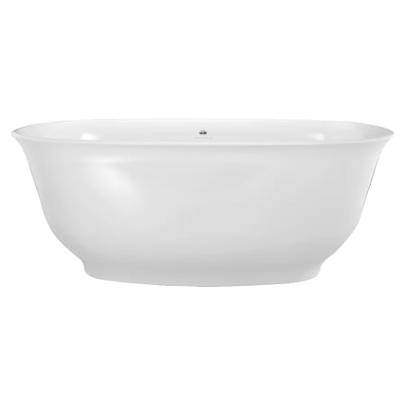 Hydrosystems Liberty 63" Free Standing Hydroluxe SS Soaking Tub with Center Drain, Drain Assembly, and Overflow Matte White