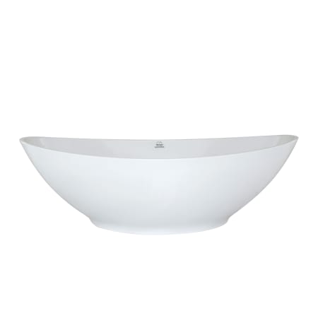 Hydrosystems Logan 72" Free Standing Hydroluxe SS Soaking Tub with Center Drain, Drain Assembly, and Overflow Matte White