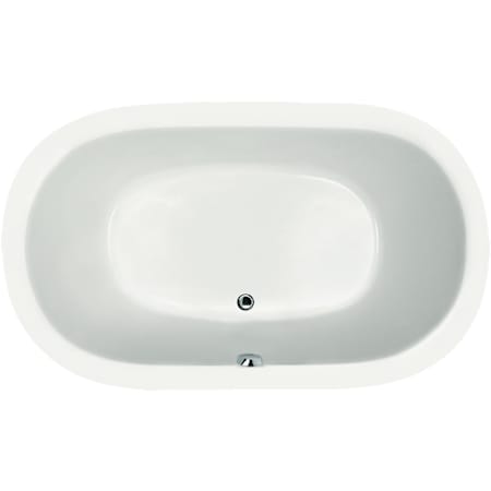 Hydrosystems Lorraine 74" Drop In Acrylic Air Tub with Center Drain, Drain Assembly, and Overflow White