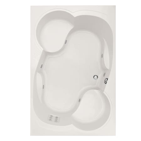 Hydrosystems Makyla 75" Drop In Acrylic Air / Whirlpool Tub with Center Drain, Drain Assembly, and Overflow White