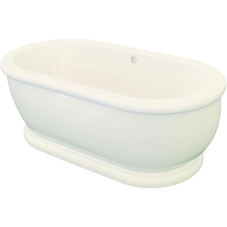 Hydrosystems Domingo 66" Free Standing Acrylic Air Tub with Center Drain, Drain Assembly, and Overflow White