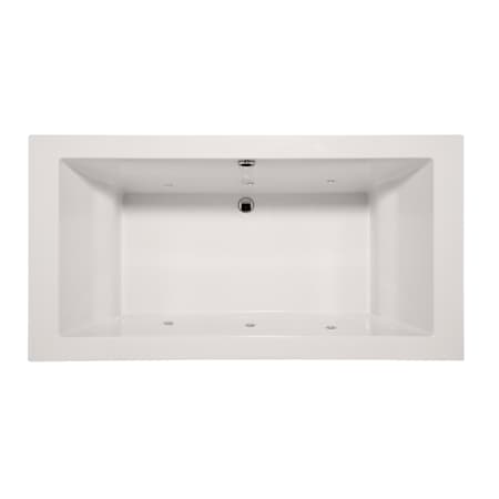 Hydrosystems Mellenie 70" Drop In Acrylic Air / Whirlpool Tub with Center Drain, Drain Assembly, and Overflow White