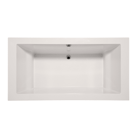 Hydrosystems Mellenie 70" Drop In Acrylic Soaking Tub with Center Drain, Drain Assembly, and Overflow White
