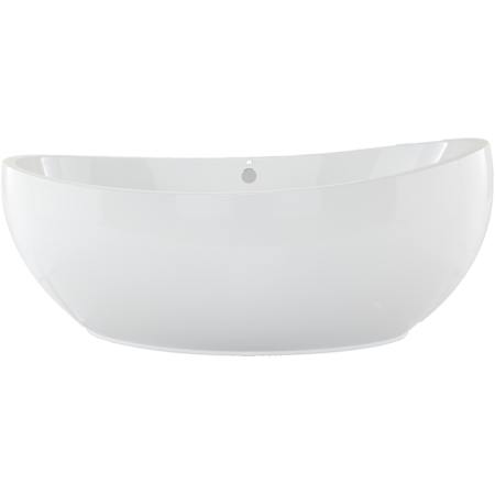 Hydrosystems Picasso 66" Free Standing Acrylic Soaking Tub with Center Drain, Drain Assembly, and Overflow White