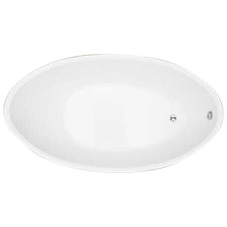 Hydrosystems Picasso 72" Free Standing Acrylic Soaking Tub with Reversible Drain, Drain Assembly, and Overflow White