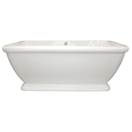 Hydrosystems Rockwell 70" Free Standing Acrylic Air Tub with Center Drain, Drain Assembly, and Overflow White