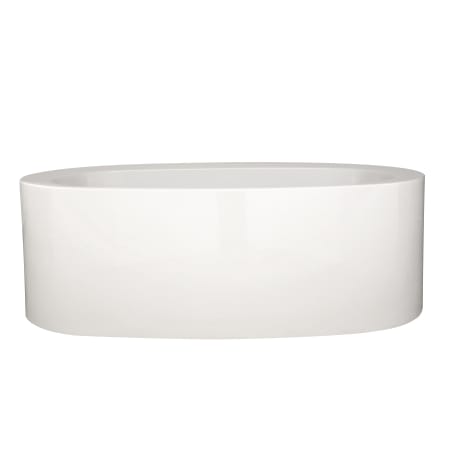 Hydrosystems Rodin 72" Free Standing Acrylic Soaking Tub with Center Drain, Drain Assembly, and Overflow White