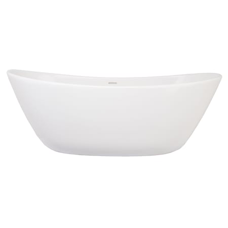 Hydrosystems Marquis 65" Free Standing Hydroluxe SS Soaking Tub with Center Drain, Drain Assembly, and Overflow Matte White