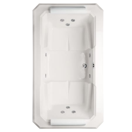Hydrosystems Mystique 78" Drop In Acrylic Air / Whirlpool Tub with Center Drain, Drain Assembly, and Overflow White