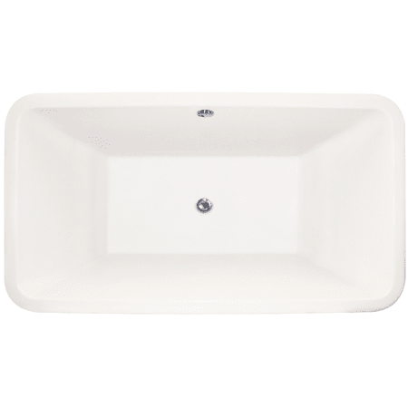 Hydrosystems Natasha 66" Drop In Acrylic Soaking Tub with Center Drain, Drain Assembly, and Overflow White