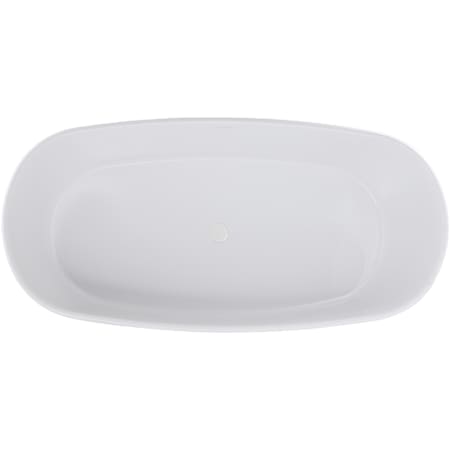 Hydrosystems Newbury 66" Free Standing Hydroluxe SS Soaking Tub with Center Drain, Drain Assembly, and Overflow Matte White