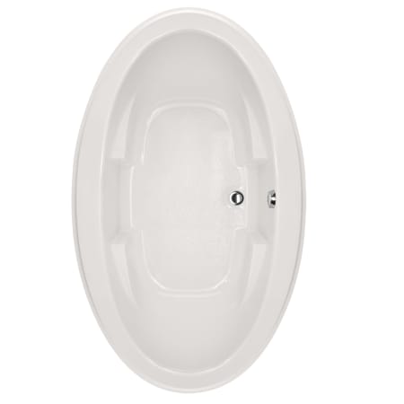 Hydrosystems Nina 72" Drop In Acrylic Soaking Tub with Center Drain, Drain Assembly, and Overflow White