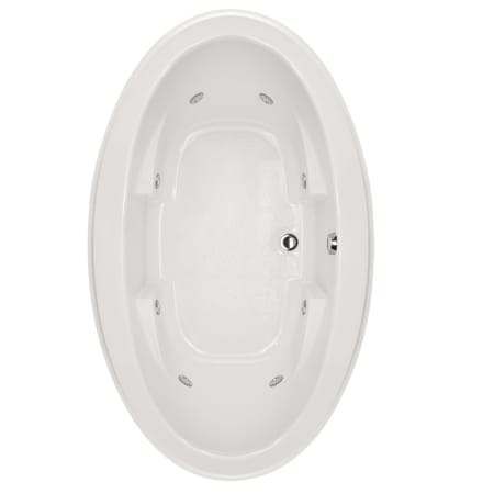 Hydrosystems Nina 72" Drop In Acrylic Whirlpool Tub with Center Drain, Drain Assembly, and Overflow White
